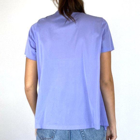 Vintage Periwinkle Button Down Blouse Boho - Picture 8 of 12